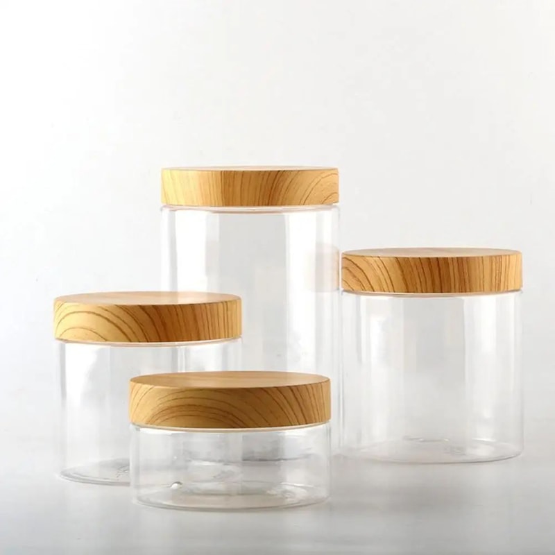 Airtight Clear Storage Jar MoistureProof Kitchen Storage Jar For Spices Grains Pantry Organizatio 2