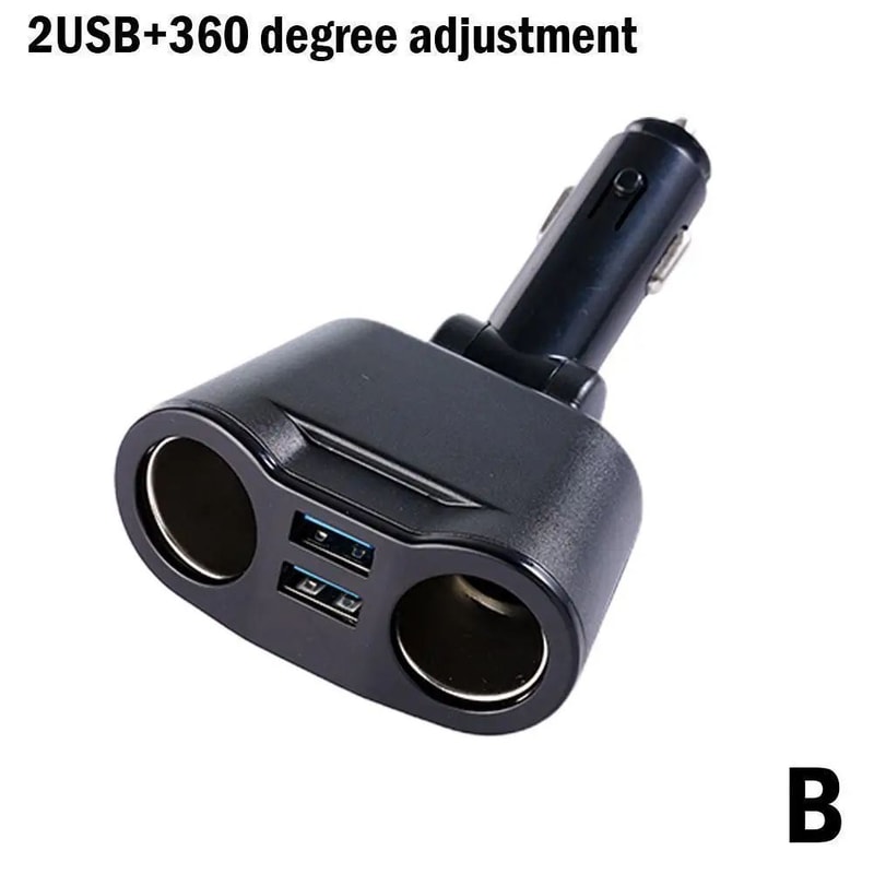 120W Fast Charging Car Charger Dual USB TypeC QC30 Adapter With LED Voltage Display 5