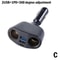 120W Fast Charging Car Charger Dual USB TypeC QC30 Adapter With LED Voltage Display 6