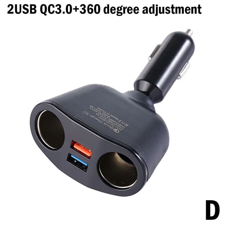120W Fast Charging Car Charger Dual USB TypeC QC30 Adapter With LED Voltage Display 7