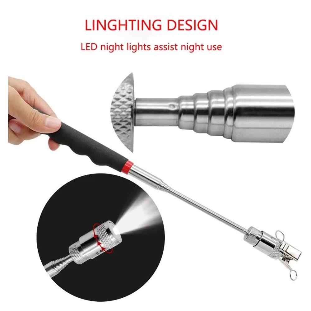 Telescopic Magnetic Pickup Tool With LED Light Portable Magnetic Pickup Tool For Nuts Bolts Small 1
