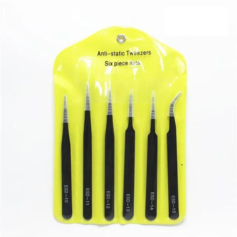 ESD Precision Tweezers Set AntiStatic Precision Tweezers For Electronics Repair Craft Work 6