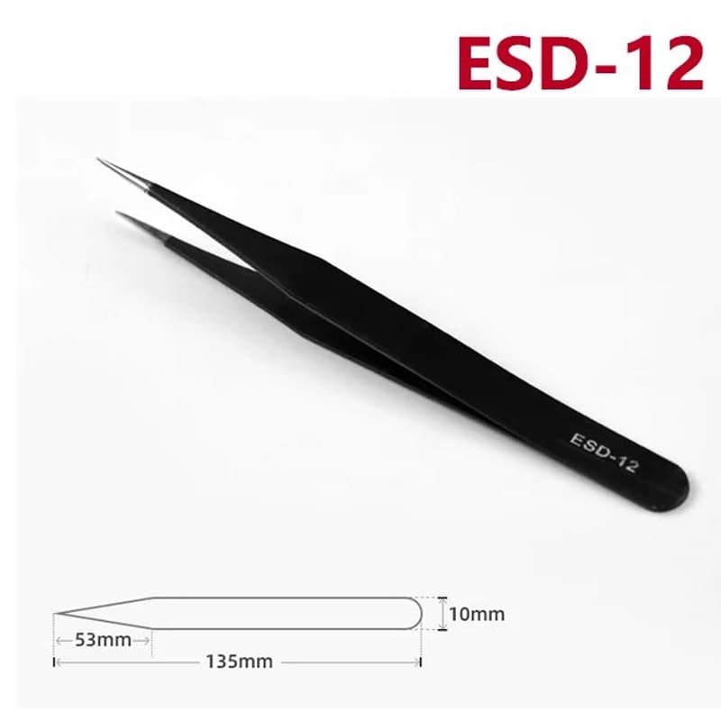ESD Precision Tweezers Set AntiStatic Precision Tweezers For Electronics Repair Craft Work 9