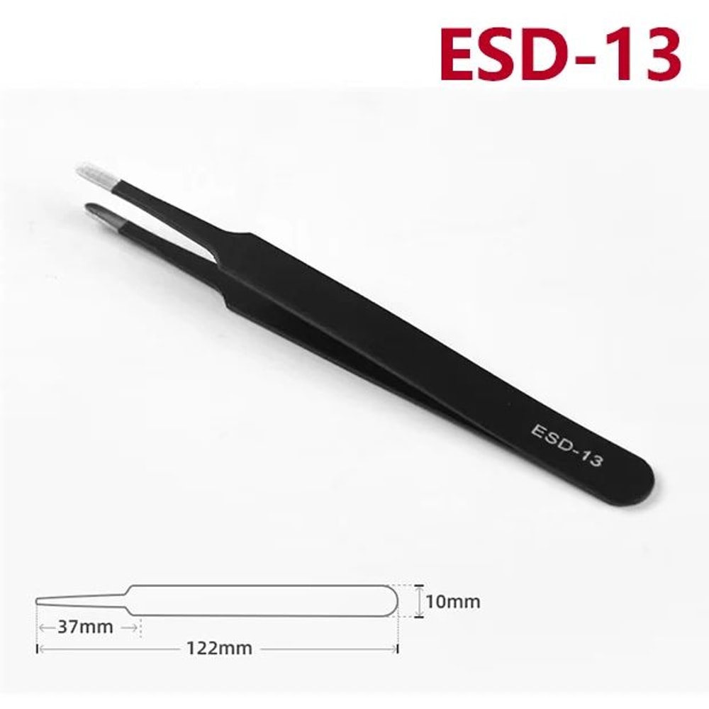 ESD Precision Tweezers Set AntiStatic Precision Tweezers For Electronics Repair Craft Work 10