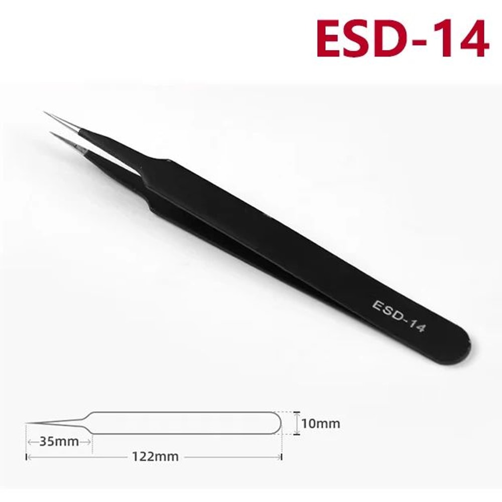 ESD Precision Tweezers Set AntiStatic Precision Tweezers For Electronics Repair Craft Work 11