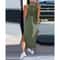 Sleeveless Midi Summer Dress Flowy Hollow Casual Slit Dress For Women 5