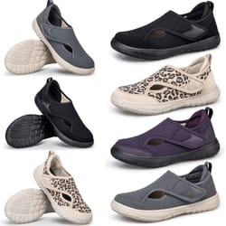 wide diabetic walking shoes – adjustable slip-on orthopedic sneakers for swollen feet