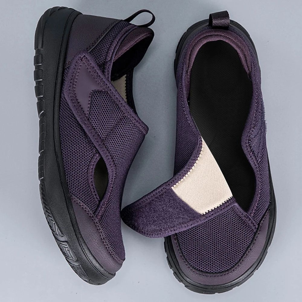 Wide Diabetic Walking Shoes Adjustable SlipOn Orthopedic Sneakers For Swollen Feet 1