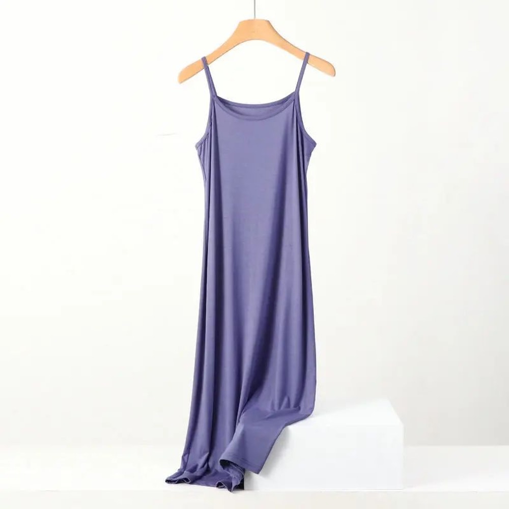 Plus Size Modal Cotton Nightgown Soft Summer Women Night Dress With Adjustable Straps 3