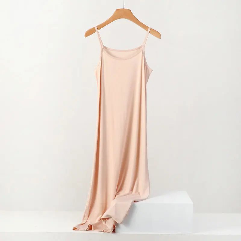 Plus Size Modal Cotton Nightgown Soft Summer Women Night Dress With Adjustable Straps 4