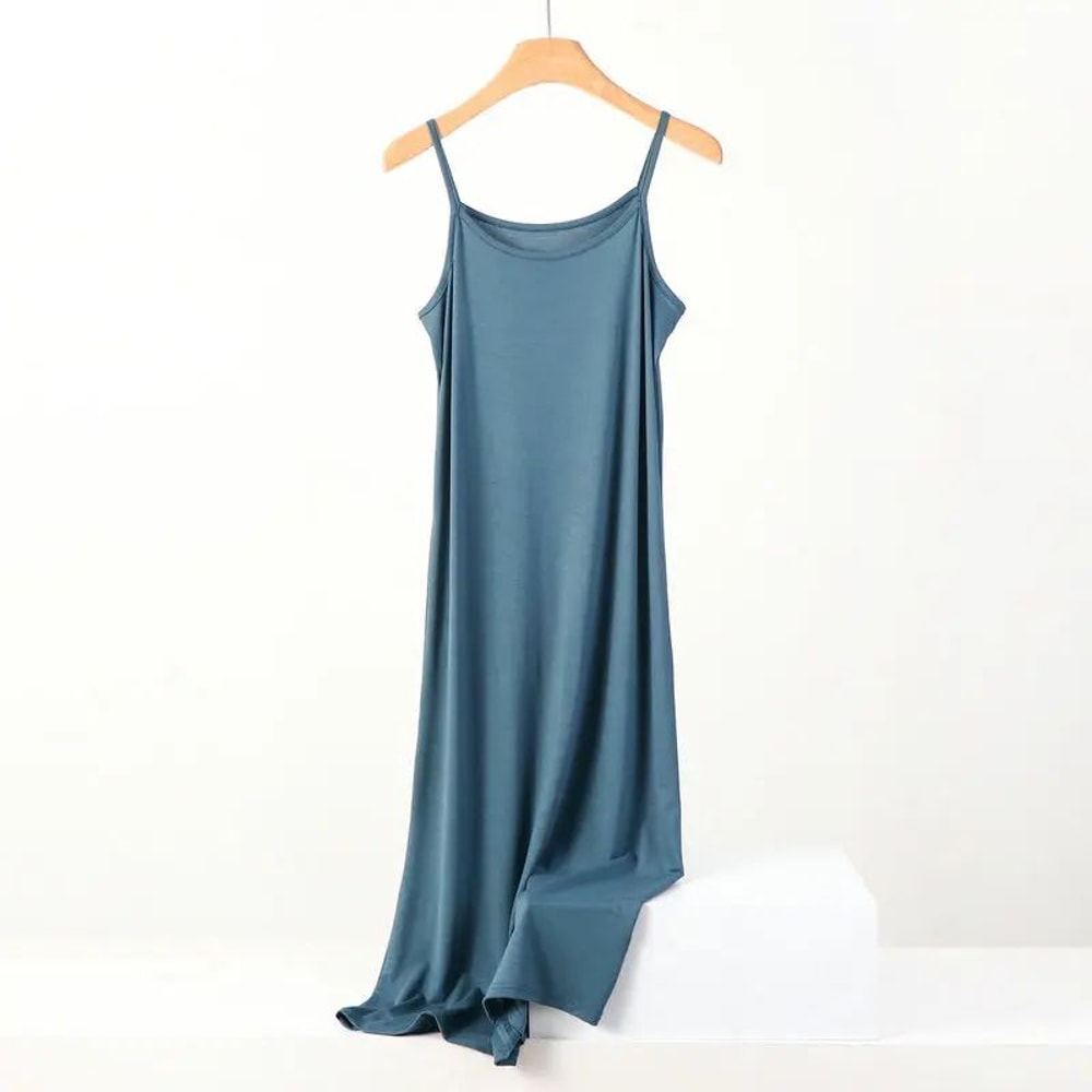 Plus Size Modal Cotton Nightgown Soft Summer Women Night Dress With Adjustable Straps 8