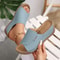 Women Wedge Slippers Breathable OpenToe Buckle Slides For Summer Comfort 9