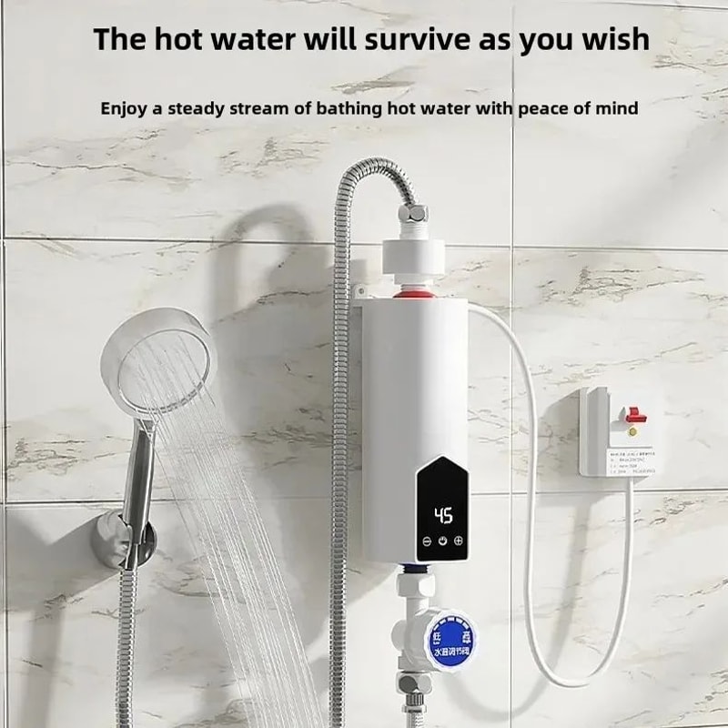 Instant Electric Water Heater Portable HighPower Hot Water Heater For Bathroom Kitchen 2