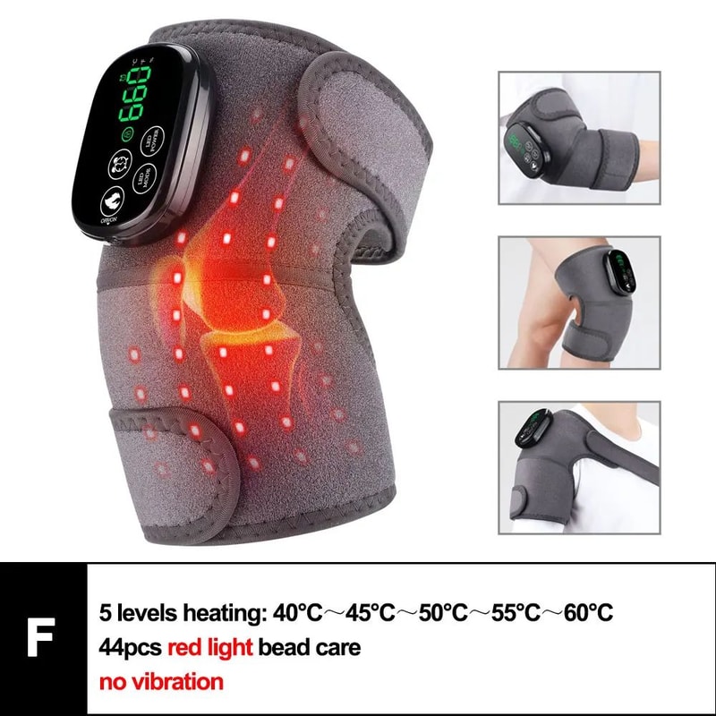 Heated Knee Massage Pad 3in1 Electric Vibration Massager With Hot Compress For Joint Relief 9