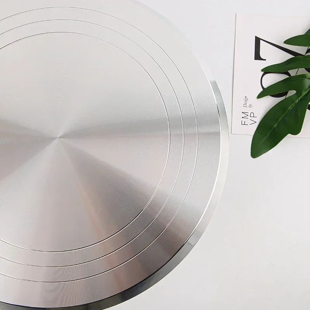 10Inch Professional Cake Turntable Aluminum Alloy Rotating Decorating Stand 4
