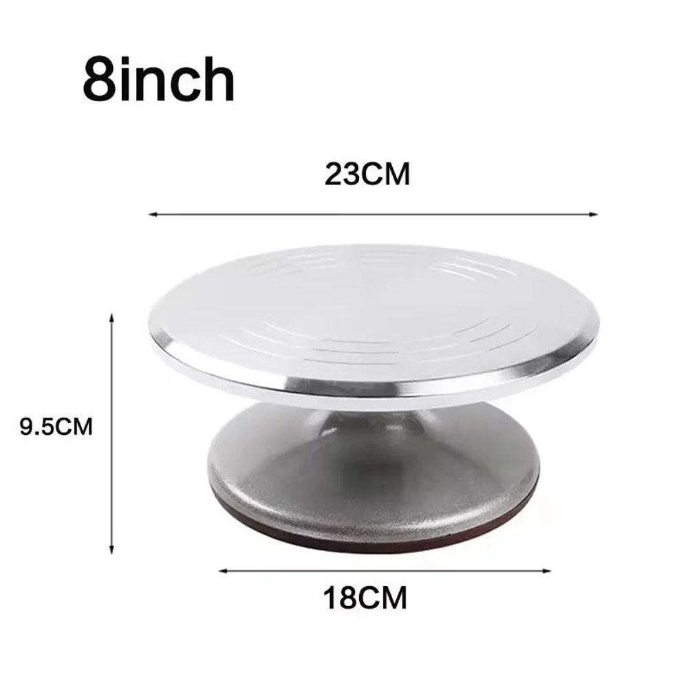 10Inch Professional Cake Turntable Aluminum Alloy Rotating Decorating Stand 5