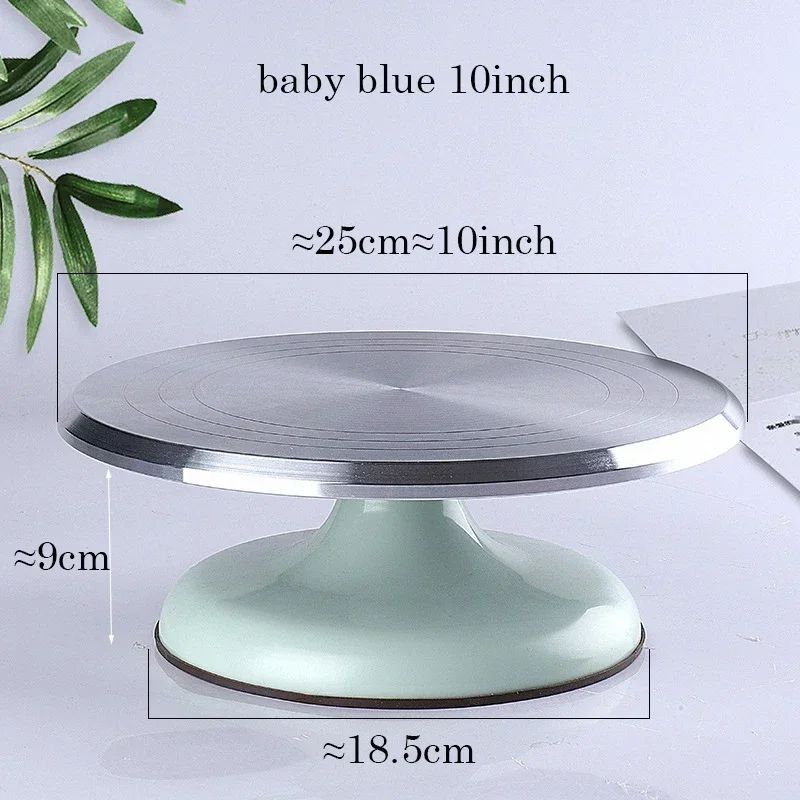 10Inch Professional Cake Turntable Aluminum Alloy Rotating Decorating Stand 11