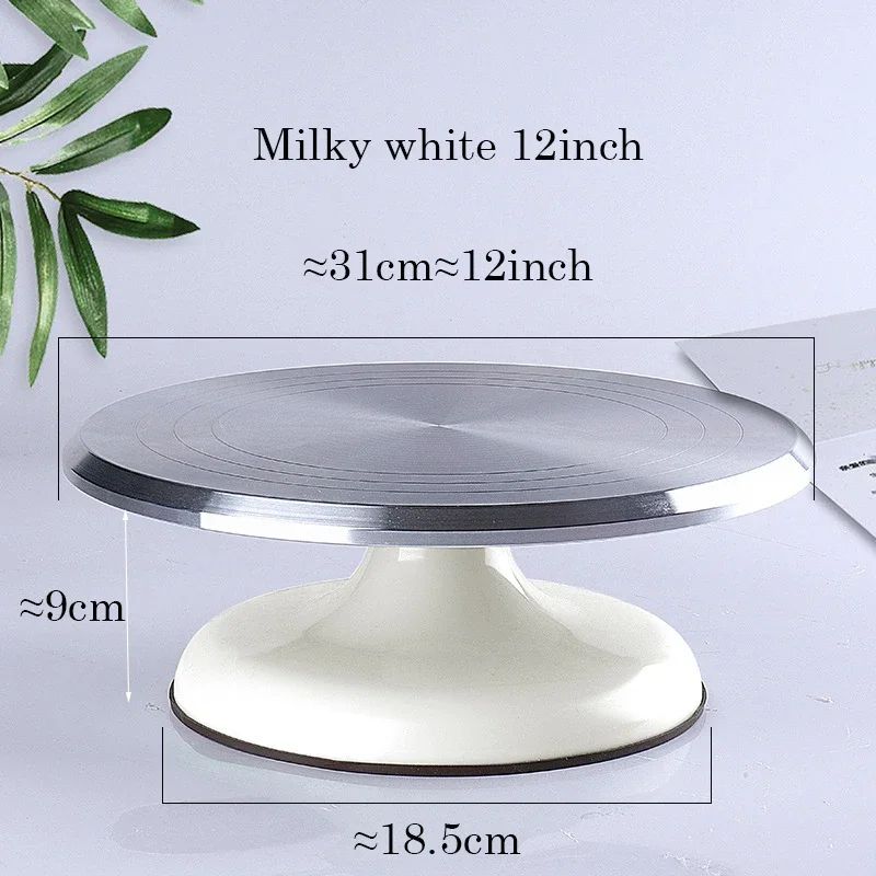 10Inch Professional Cake Turntable Aluminum Alloy Rotating Decorating Stand 19