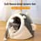 Lantern Fish Cat Bed Cozy Cave Pet House Warm Washable Lounger 1