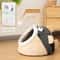 Lantern Fish Cat Bed Cozy Cave Pet House Warm Washable Lounger 2