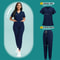 Women Stretch Medical Scrubs Set Nursing Uniform With Jogger Pants 9