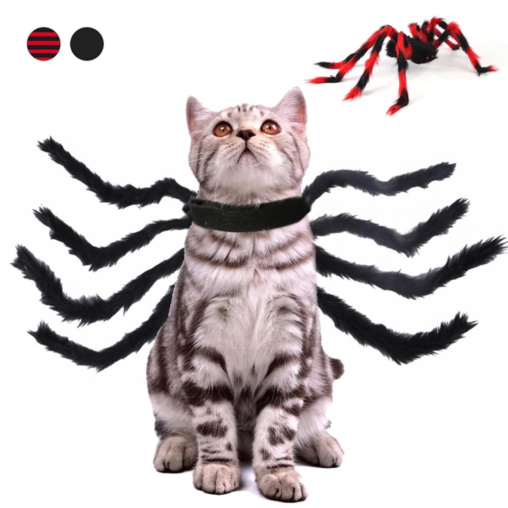 Spooky Wings Pet Costume Halloween Pet Costume With Bat Wings Spider Harness For Cats And Dogs 0