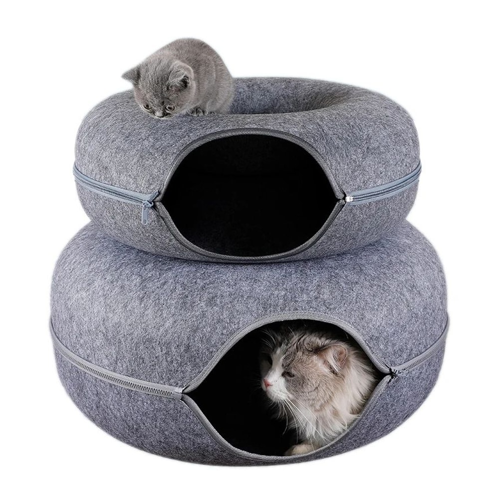 CozyLoop Play Tunnel Bed Cat Tunnel Toy Donut Bed For Indoor Cats And Small Pets 3