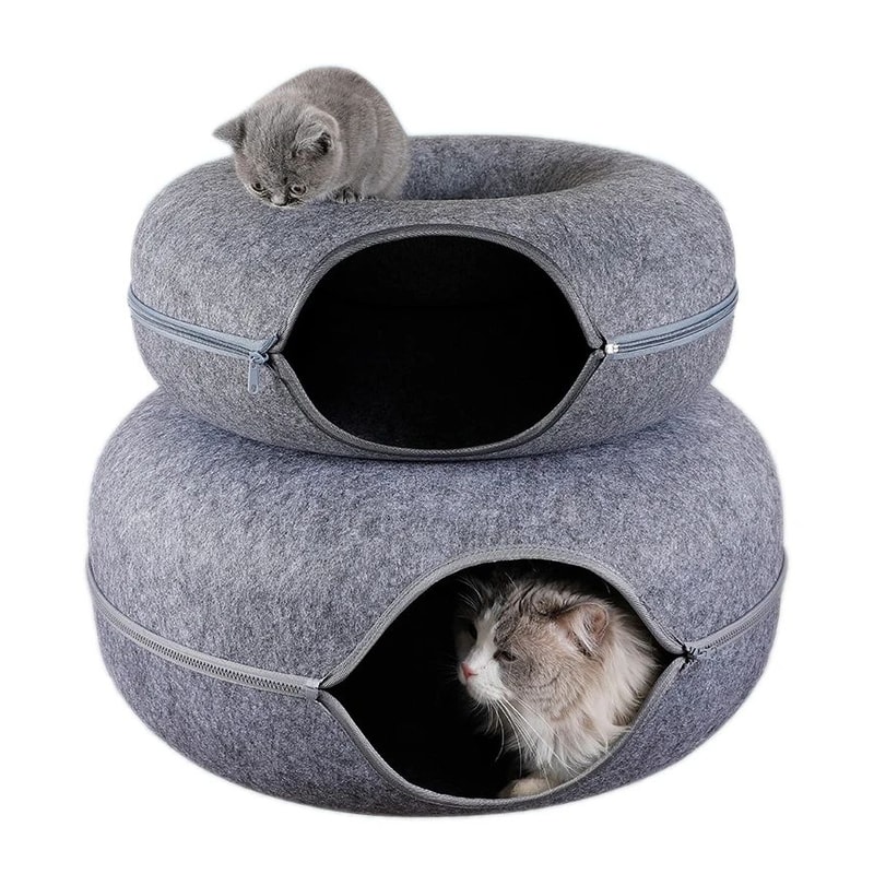 CozyLoop Play Tunnel Bed Cat Tunnel Toy Donut Bed For Indoor Cats And Small Pets 3