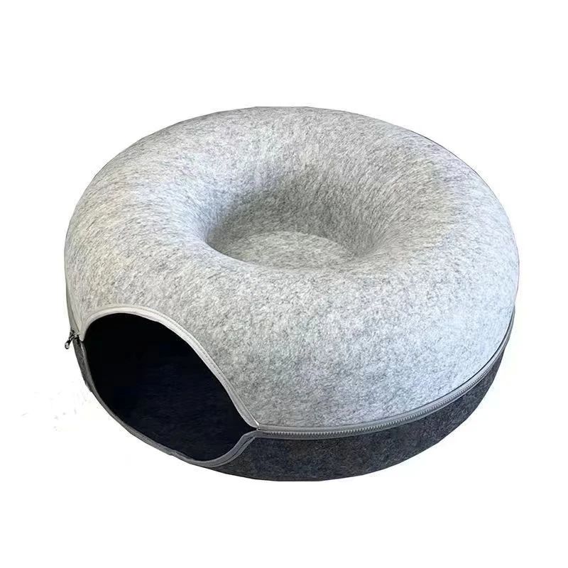 CozyLoop Play Tunnel Bed Cat Tunnel Toy Donut Bed For Indoor Cats And Small Pets 5