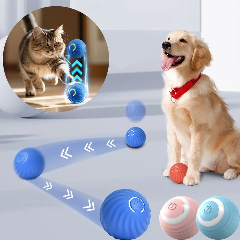 BounceMate Active Play Ball Smart Dog Toy Ball Interactive Rolling Toy For Dogs And Cats 0
