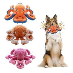 octotough squeak buddy – indestructible dog toy plush octopus with squeaker