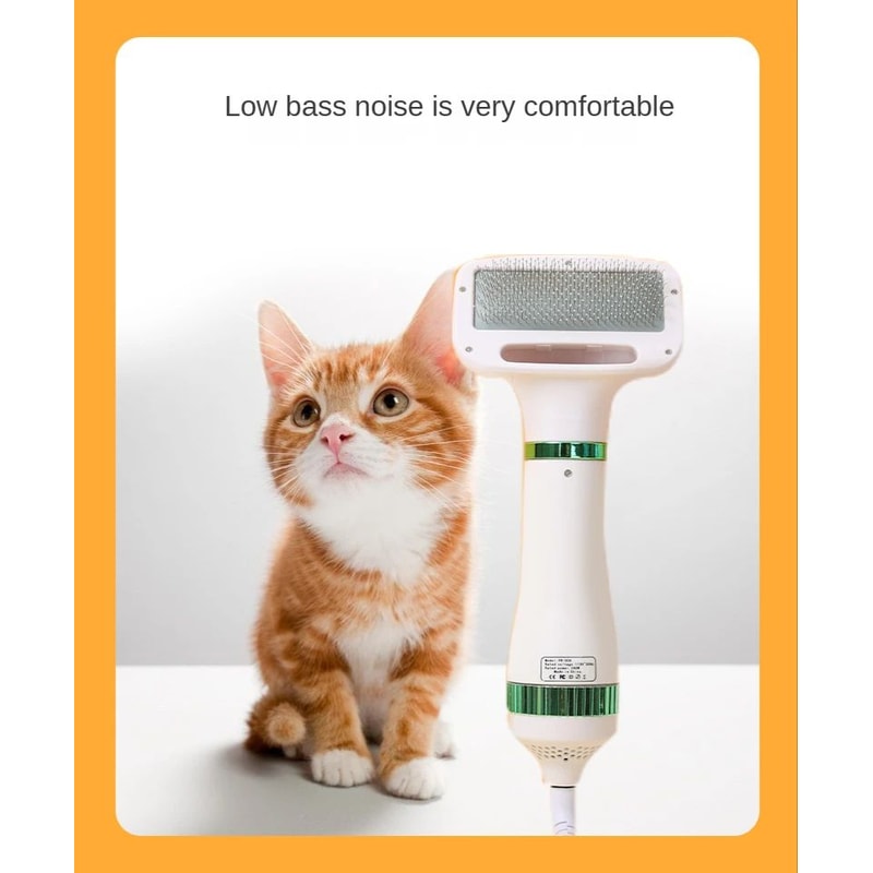 DryNStyle Pro Grooming Tool 2in1 Pet Dryer Brush With Quiet Airflow For Cats And Dogs 4