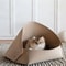 Hide Curl Cozy Den Felt Cat Bed With Breather Hole And 2in1 Tunnel Play House 0