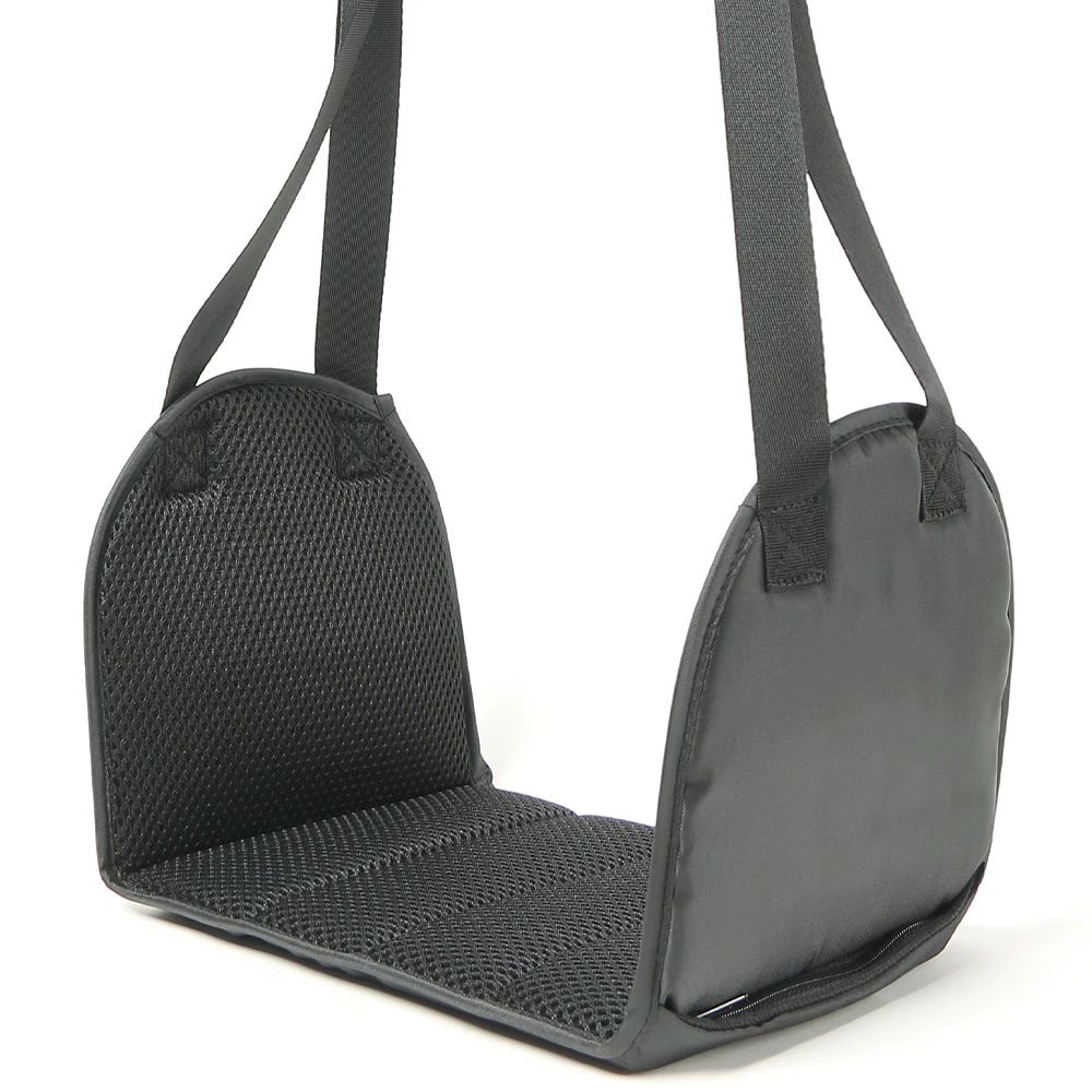 SkyRest Comfort Sling Airplane Foot Hammock With Memory Foam Pad Adjustable Strap 5
