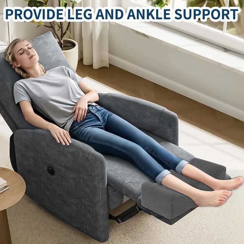 LiftRelief Support Cushion Leg Elevation Pillow With AntiSlip Base Secure Straps 1