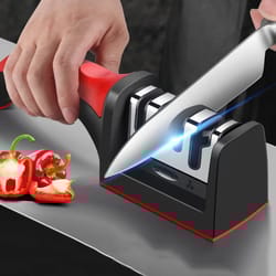 edgemaster trio sharpener – 3-stage knife sharpener for fast, precise kitchen blade care