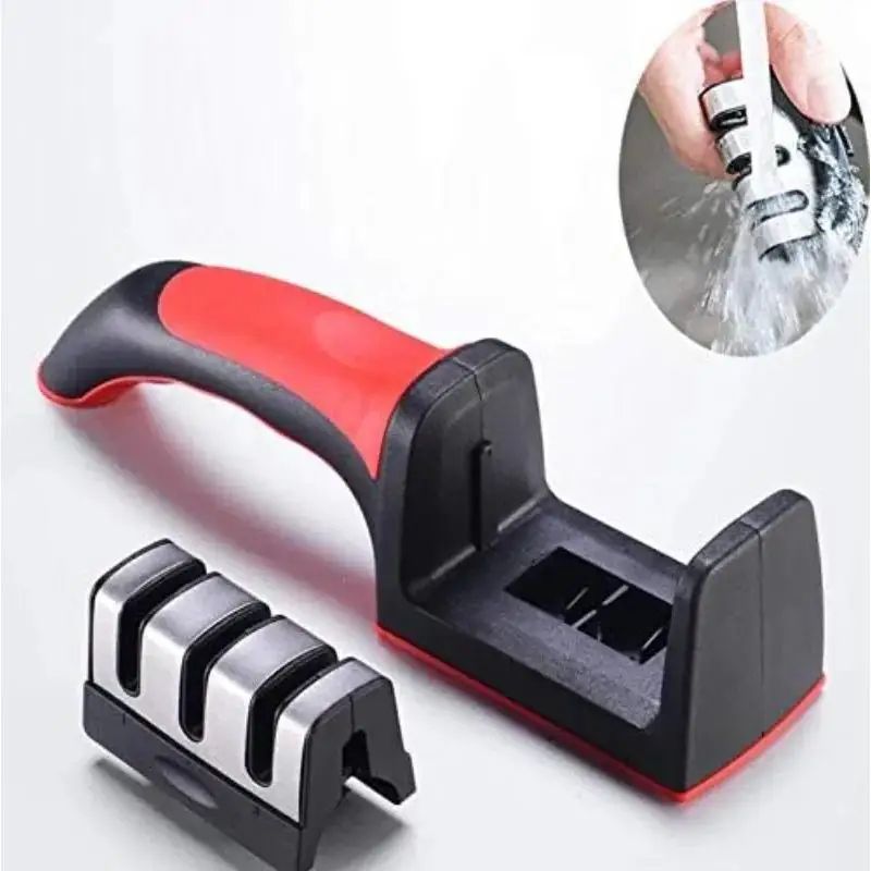 EdgeMaster Trio Sharpener 3Stage Knife Sharpener For Fast Precise Kitchen Blade Care 4
