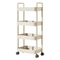 RollEase Storage Trolley Rolling Storage Cart With Handlebar MultiLayer Shelves For Home Organiza 2