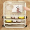 RollEase Storage Trolley Rolling Storage Cart With Handlebar MultiLayer Shelves For Home Organiza 3