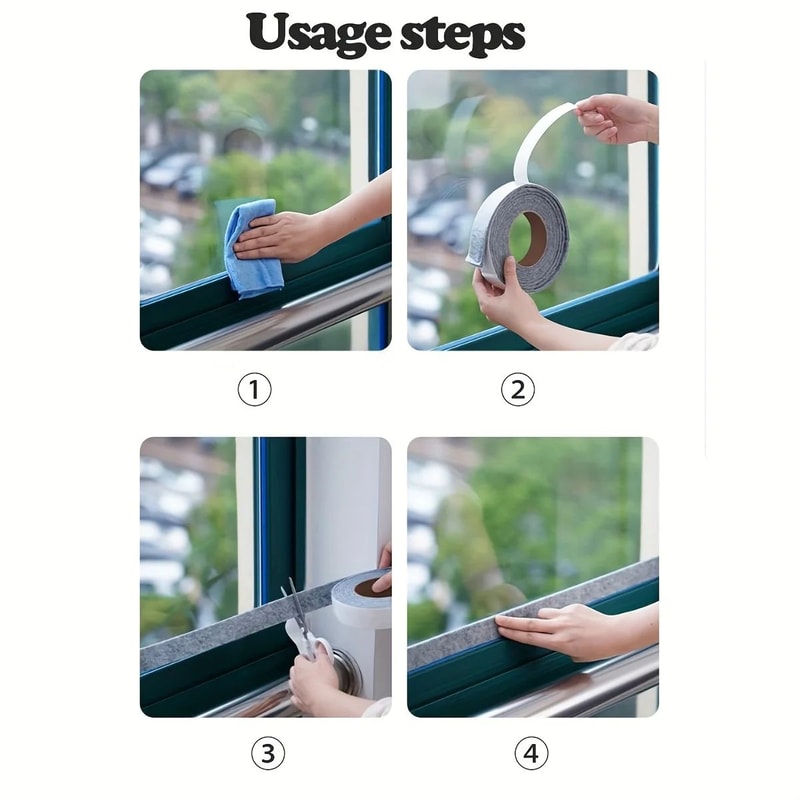 SealSoft Window Guard SelfAdhesive Felt Tape For AntiCondensation Window Door Protection 4