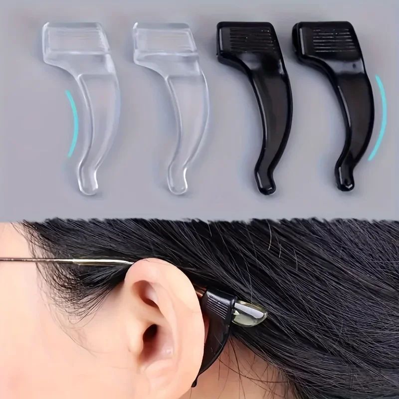 GripSecure AntiSlip Eyeglass Hooks Silicone Glasses Ear Hooks For Active AllDay Wear 3 Pairs 0