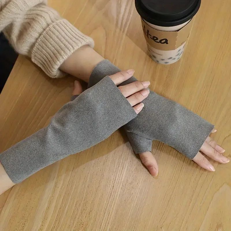 VelourTouch Touchscreen Gloves Winter Fingerless Gloves With Soft Palm For Phone Tablet Use 7