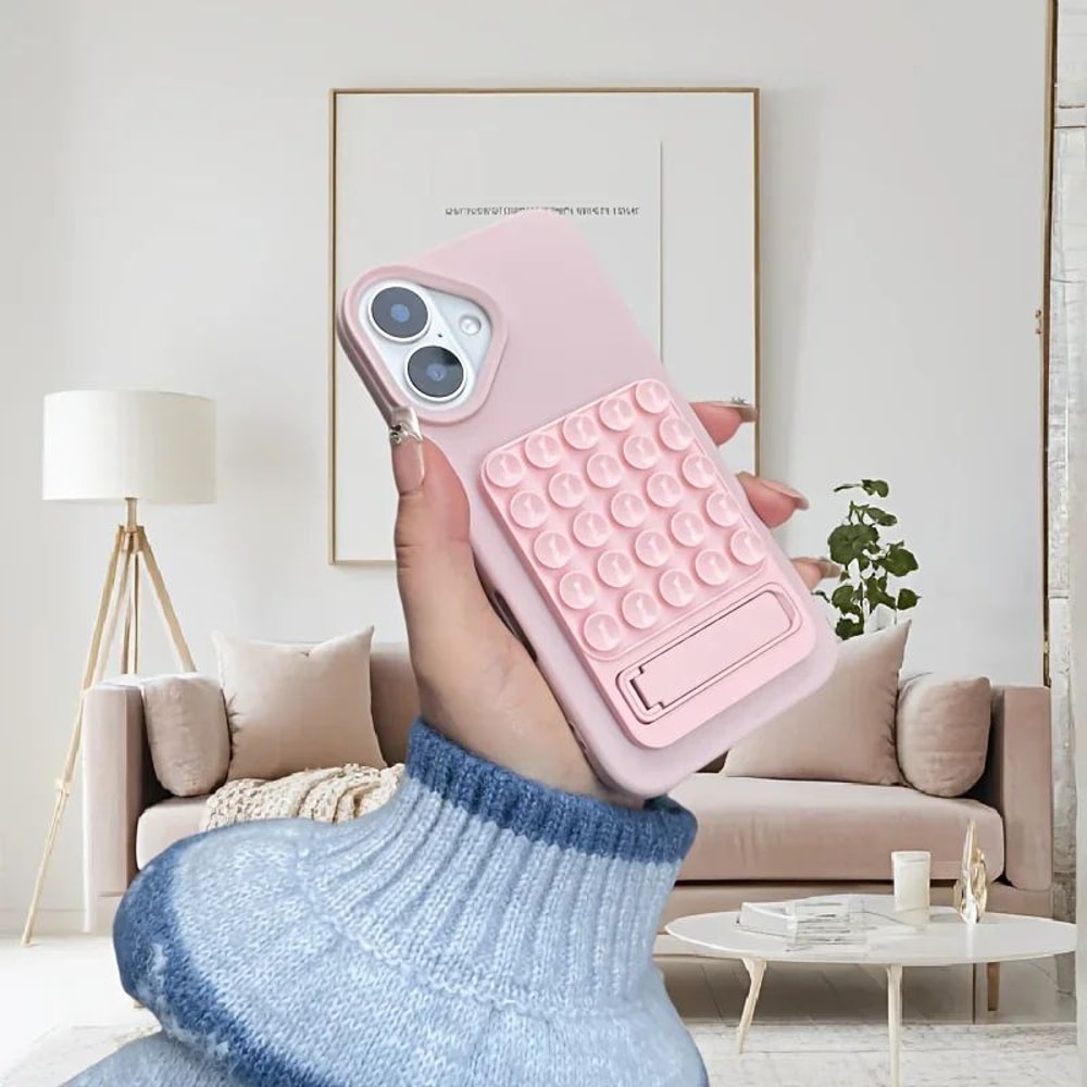 FlexHold Silicone Suction Cup Phone Stand Foldable Desktop Phone Holder With Strong Grip 3