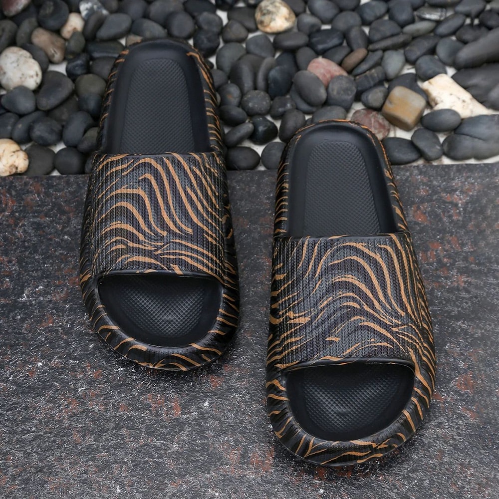 Premium Leopard Comfort Cloud Slides Women ThickSole Summer Beach Travel Sandals 6