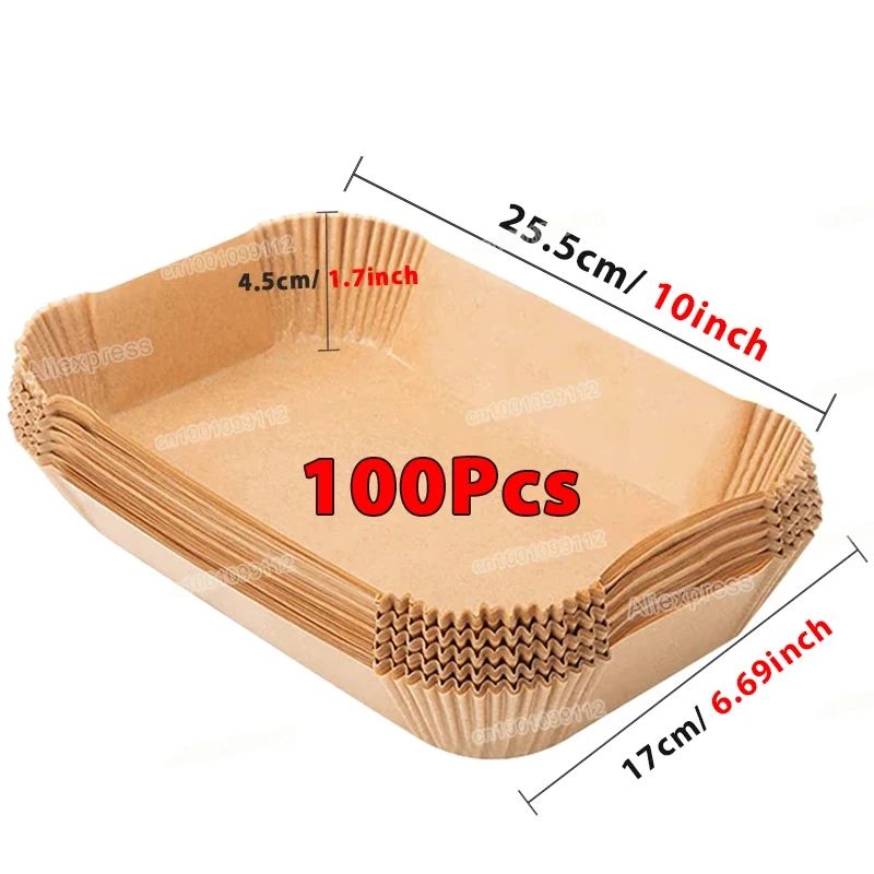 EasyClean Air Fryer Paper Liners Disposable NonStick Baking Papers For MessFree Cooking 12