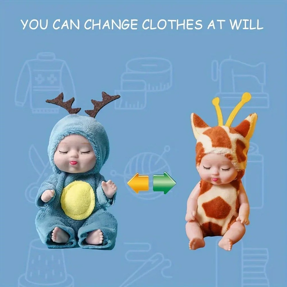 Dreamland Pajama Fairy Baby Doll Set 6Piece Baby Doll Set With Cute Animal Princess Dolls 1