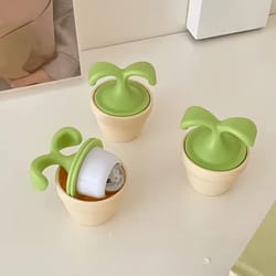 bloomrelief manual facial roller massager - plant-shaped manual face massager with acupressure rolling ball