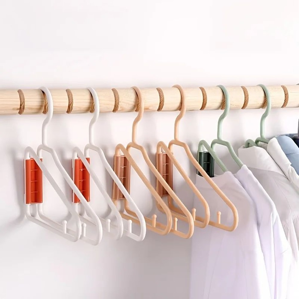 SpaceSmart Foldable Clothes Hanger Set 5Pack Foldable Clothes Hangers For Closet Organization 1