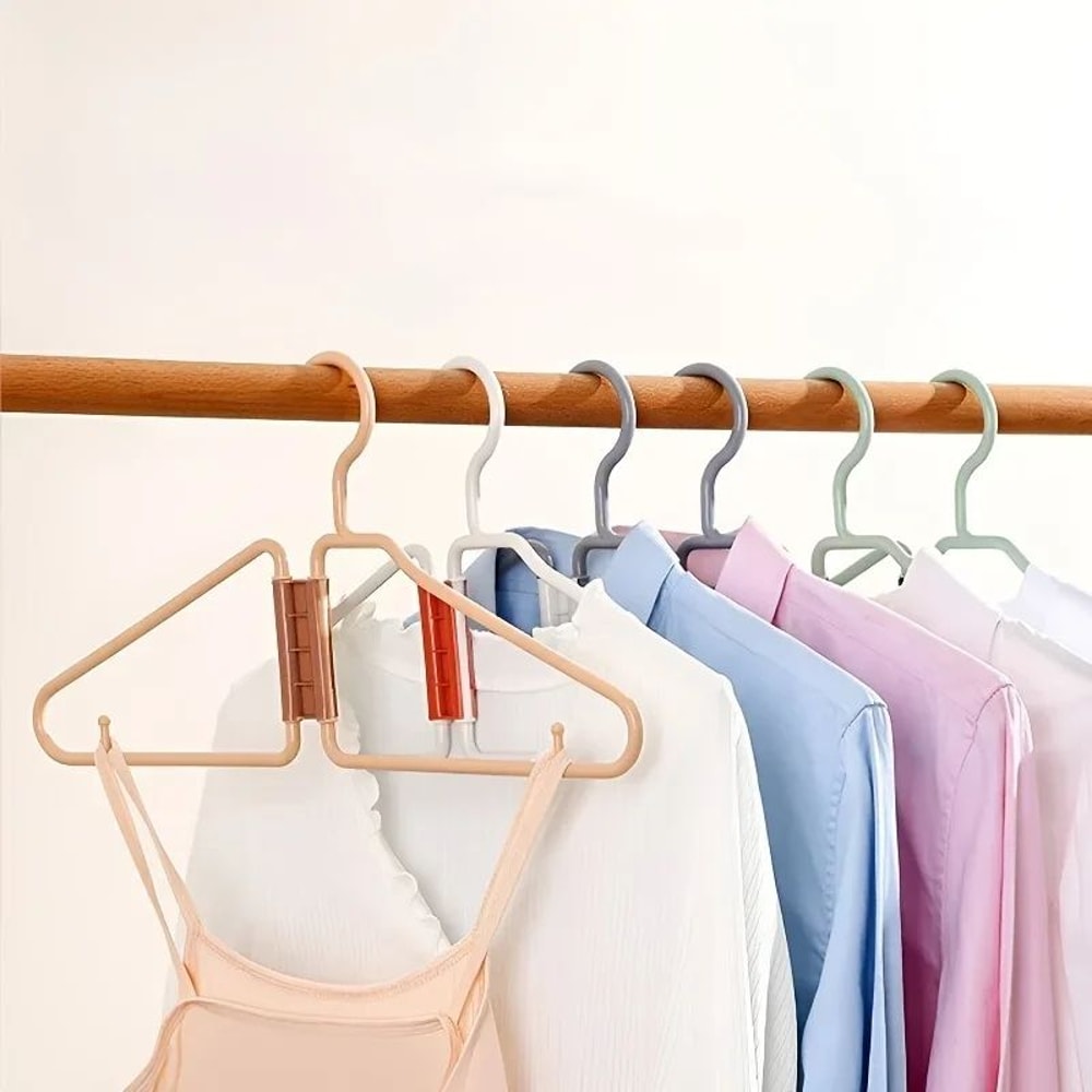 SpaceSmart Foldable Clothes Hanger Set 5Pack Foldable Clothes Hangers For Closet Organization 3