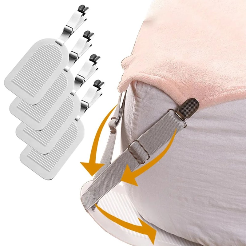 SleepTight Invisible Bed Sheet Clips Adjustable Bed Sheet Clips With NonSlip Hold 4